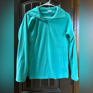 Columbia Women’s 3/4 Zip Fleece pull over, Small, Teal